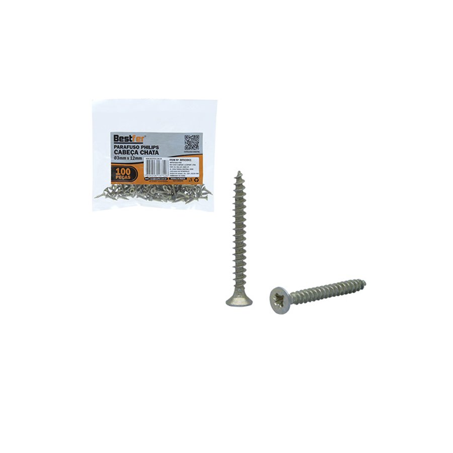 TORNILLO P/ MAD. FIX. CAB PHILLIPS 3,0 X 12