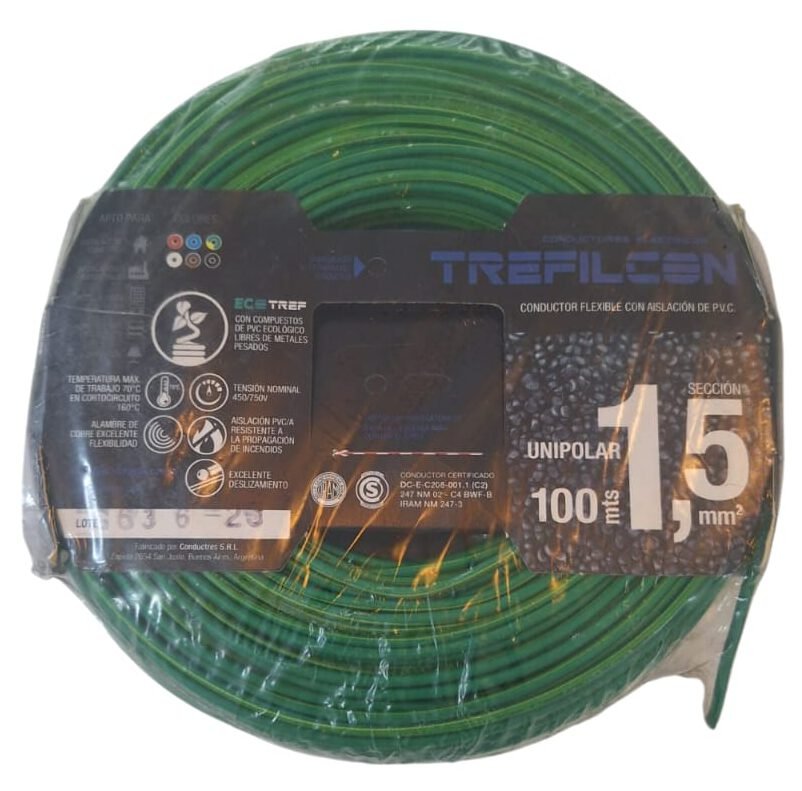 CABLE UNIPOLAR 1 X 1,50 TODOS LOS COLORES (X METRO) - REFLEX
