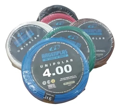 CABLE UNIPOLAR 1 X 4,00 TODO LOS COLORES